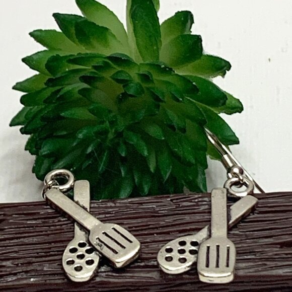 Spoon Earrings, Chef Earrings, Cooking Earrings, Funny Food Earrings, Gift Idea - Picture 2 of 4